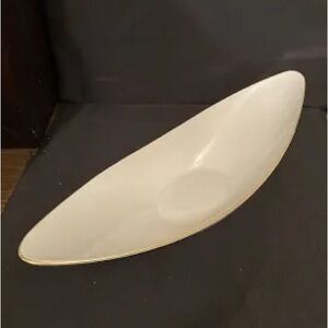 Vintage Lenox Made In Usa Gold Rim Console Bowl Bread Dish